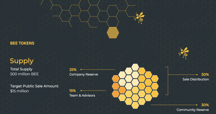 Screen shot of ICO terms used in Bee Token analysis
